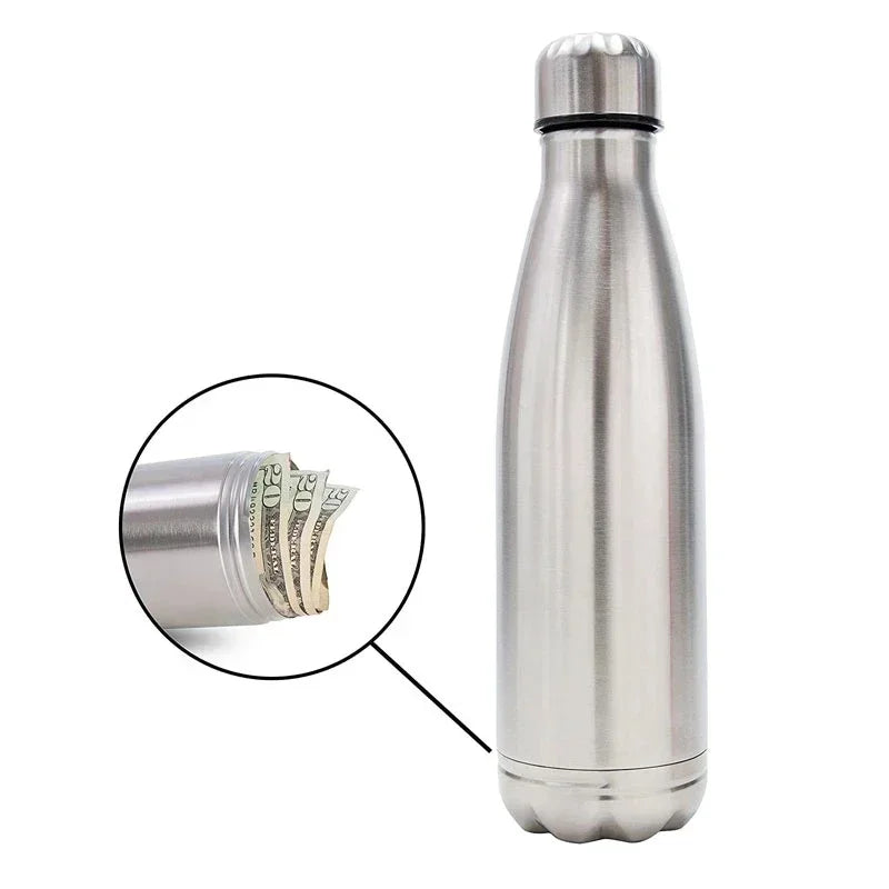 750ml Portable Diversion Water Bottle Secret Stash Pill Organizer Can Safe with Hidden Money Compartment And Key Ring